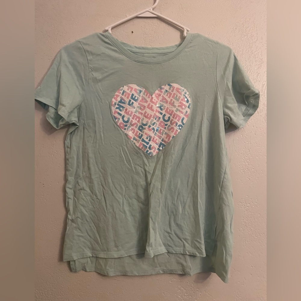 Light blue sequins shirt